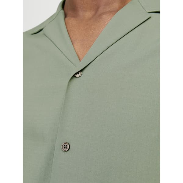 Jack & Jones Aaron Tencel Resort Kortærmet Skjorte Grøn M Mand