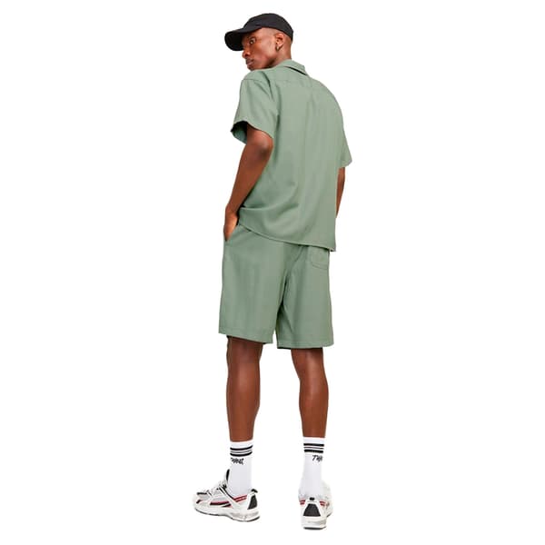 Jack & Jones Aaron Tencel Resort Kortærmet Skjorte Grøn M Mand