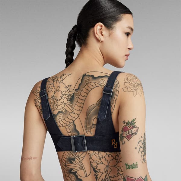 G-star Bralette ärmlös T-shirt Blå XS Kvinna