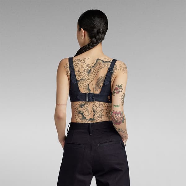 G-star Bralette ärmlös T-shirt Blå XS Kvinna
