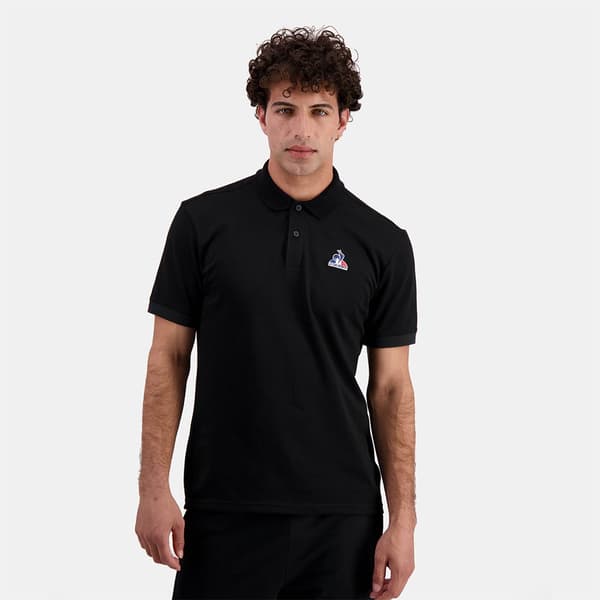 Le Coq Sportif Ess N°1 Lyhythihainen Pikeepaita Musta L Mies