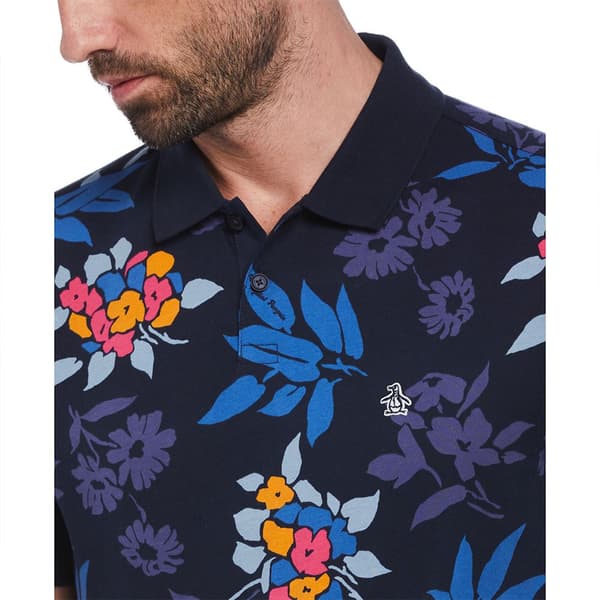 Original Penguin Aop Floral Kortärmad Polotröja Flerfärgad L Man