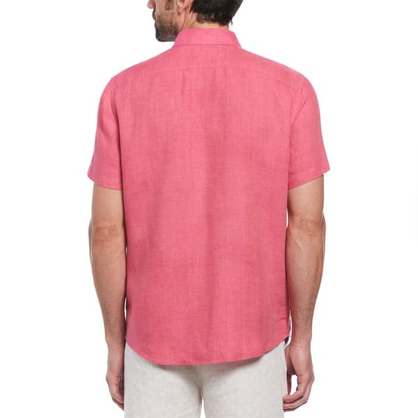 Original Penguin Delave Linen With Pocket Kortärmad Skjorta Rosa XL Man