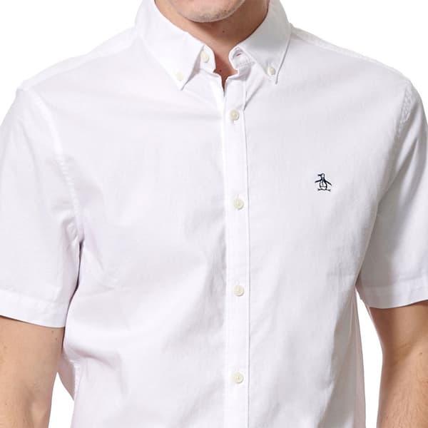 Original Penguin Eco Oxford Kortärmad Skjorta Vit S Man
