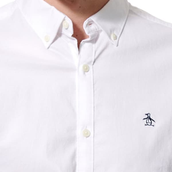 Original Penguin Eco Oxford Kortärmad Skjorta Vit S Man