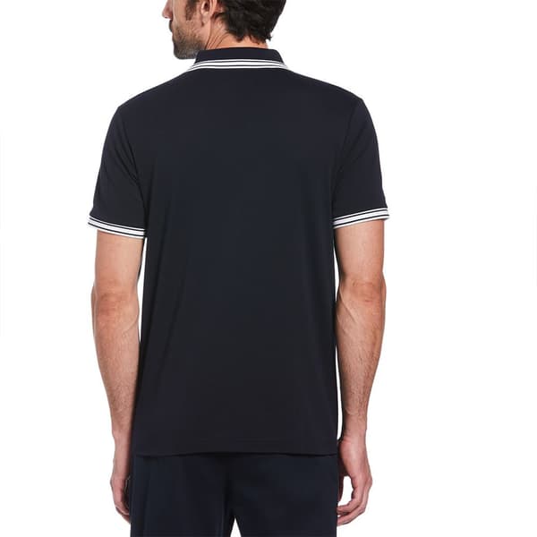 Original Penguin Int Tipped Jacquard Front Kortærmet Polo Blå XL Mand