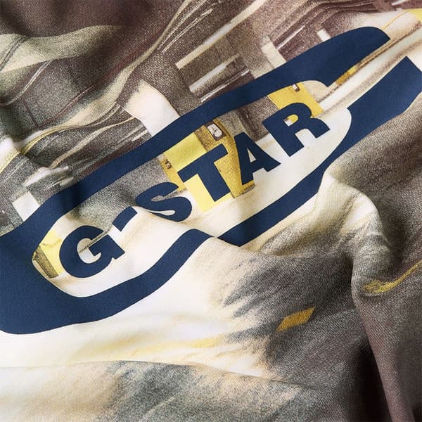 G-star Photo Print R T T-shirt Med Korta ärmar Vit S Man