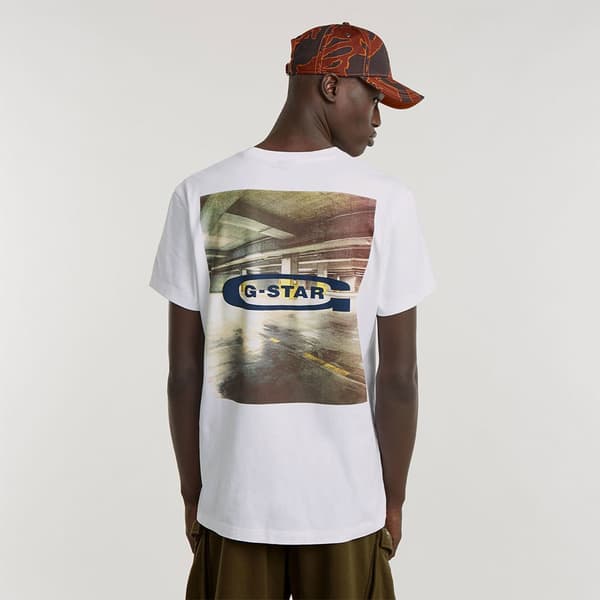 G-star Photo Print R T T-shirt Med Korta ärmar Vit S Man