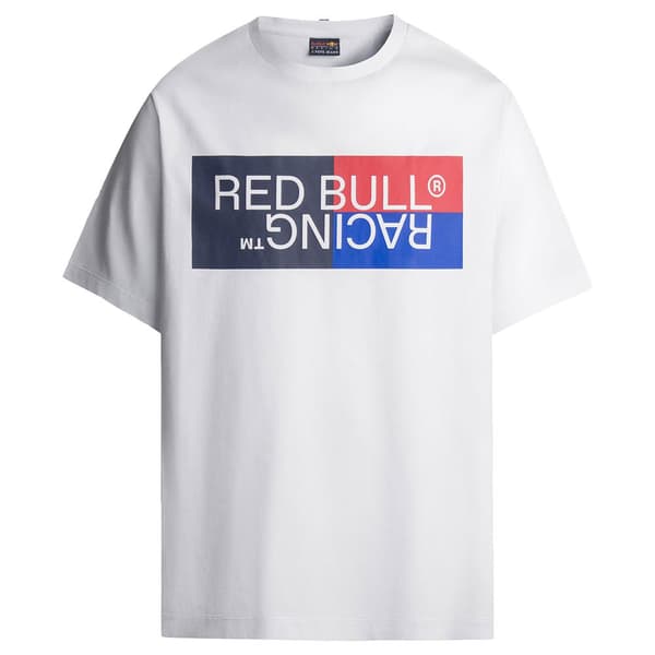 Red Bull Racing Colour Block Logo Tee T-shirt Med Korta ärmar Vit XL Man