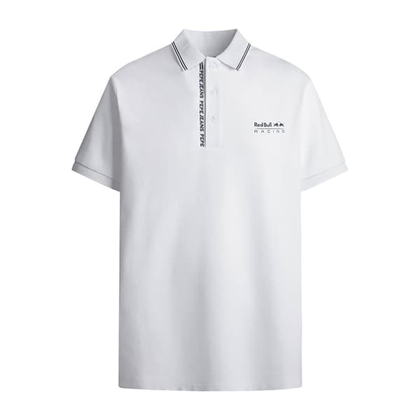 Red Bull Racing Tipped Logo Polo Kortærmet Polo Hvid L Mand