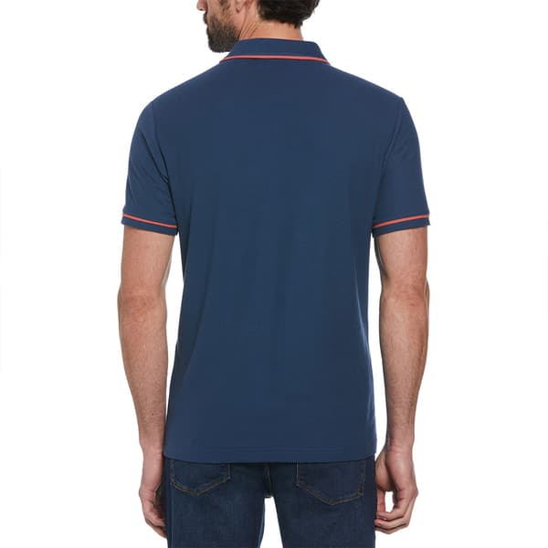 Original Penguin Earl Organic Pique Sticker Pete Kortärmad Polotröja Blå XL Man