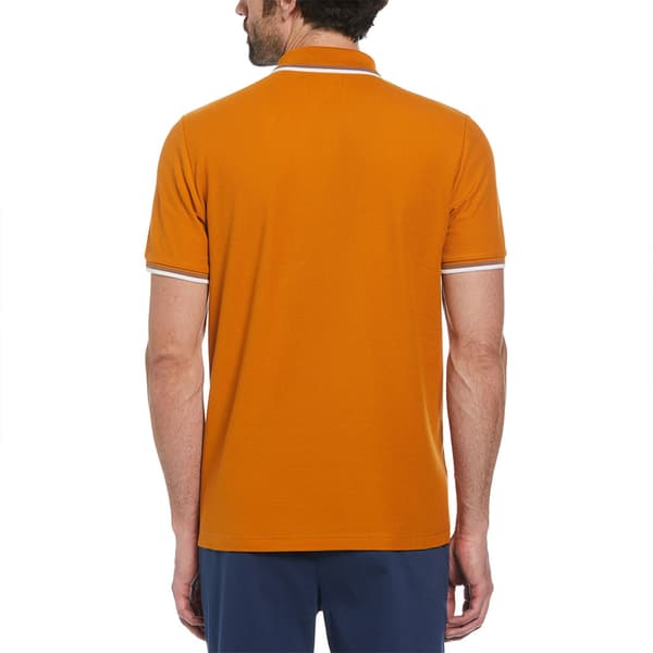 Original Penguin Tipped Organic Pique Sticker Pete Kortærmet Polo Orange XL Mand