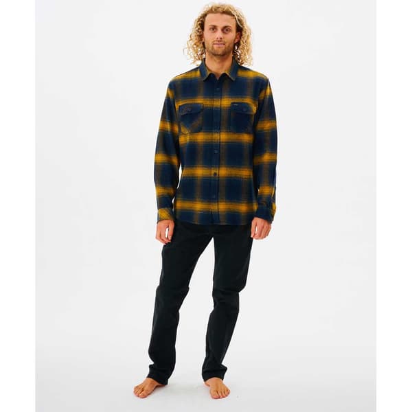 Rip Curl Count Flannel Skjorte Med Lange ærmer Blå S Mand