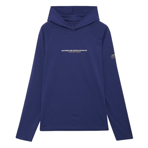 Ecoalf Onas Hoodie T-shirt Med Lång ärm Blå S Man