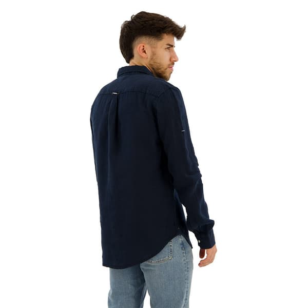 Superdry Studios Casual Linen Skjorta Med Långa ärmar Brun 3XL Man