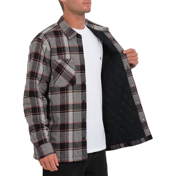 Volcom Brickstone Lined Skjorte Med Lange ærmer Brun XS Mand