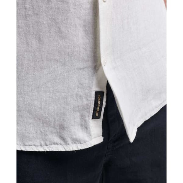 Superdry Studios Casual Linen T-shirt Med Korte ærmer Hvid S Mand