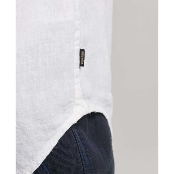 Superdry Studios Casual Linen T-shirt Med Korte ærmer Hvid S Mand