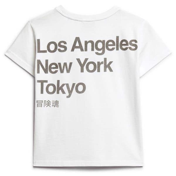 Superdry Core Logo City Fitted T-shirt Med Korta ärmar Vit S Kvinna