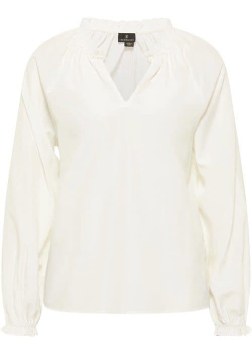 Blus - blus - likett Dreimaster klassik - 31223925 - Långärmad blus, Ull/Vit, S Dam