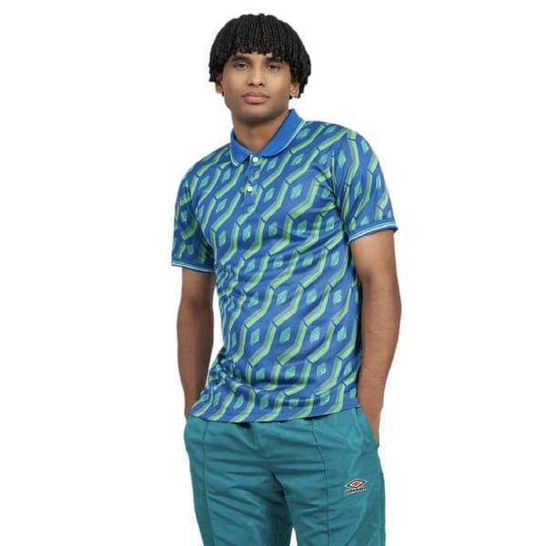 Umbro Jacquard Kortærmet Polo Grøn M Mand