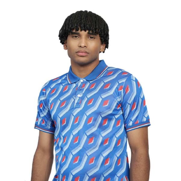 Umbro Jacquard Kortærmet Polo Blå M Mand