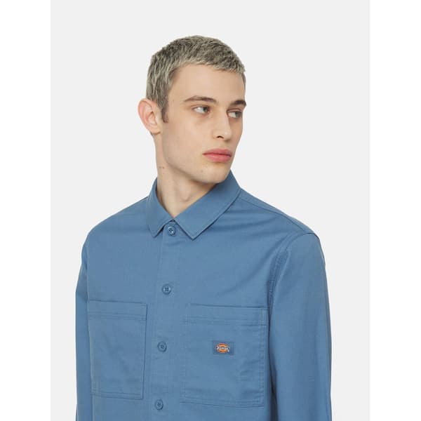 Dickies Florala Skjorta Med Långa ärmar Blå S Man