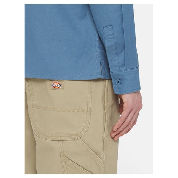 Dickies Florala Skjorta Med Långa ärmar Blå S Man