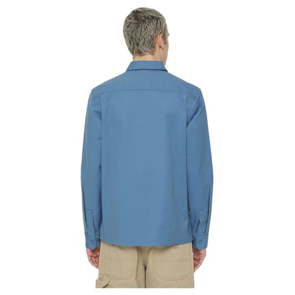 Dickies Florala Skjorta Med Långa ärmar Blå S Man