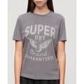 Miniatyrbillede 1 af 3: Superdry Archive Kiss Print Relaxed T-shirt Med Korte ærmer Grå XS Kvinde
