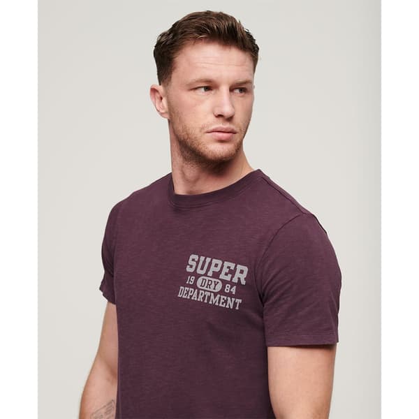 Superdry Athletic College Graphic T-shirt Med Korta ärmar Lila 3XL Man