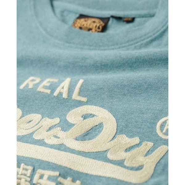 Superdry Embroidered Vl Relaxed T-shirt Med Korta ärmar Blå XS Kvinna