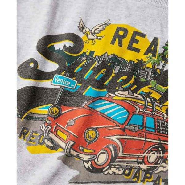 Superdry La Vl Graphic Relaxed T-shirt Med Korta ärmar Grå XS Kvinna