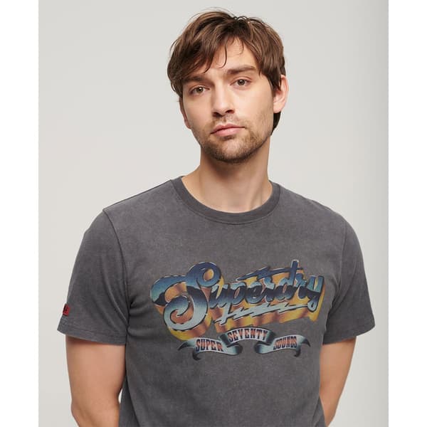 Superdry Rock Graphic Band T-shirt Med Korta ärmar Grå 2XL Man