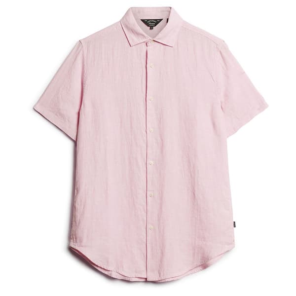 Superdry Studios Casual Linen T-shirt Med Korte ærmer Rosa S Mand