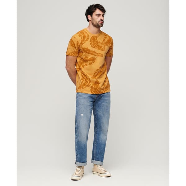 Superdry Vintage Overdye Printed Lyhythihainen T-paita Keltainen 3XL Mies
