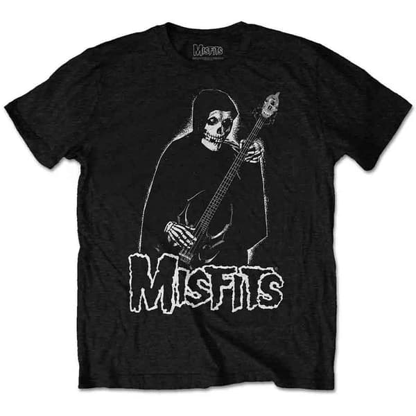 Misfits Bass Fiend Band Logo T Shirt Black M