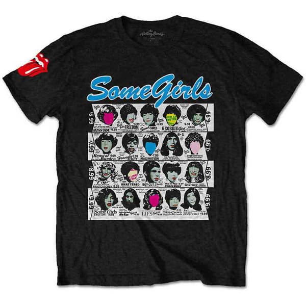 The Rolling Stones Some Girls Album T Shirt Black L