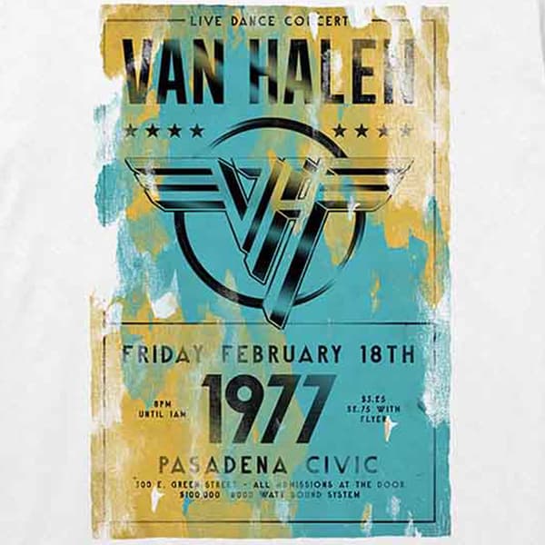 Van Halen Pasadena 77 T Shirt