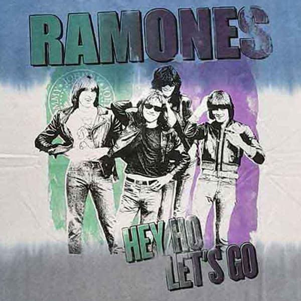 Ramones Hey Ho Retro Band Logo Dip Dye T Shirt