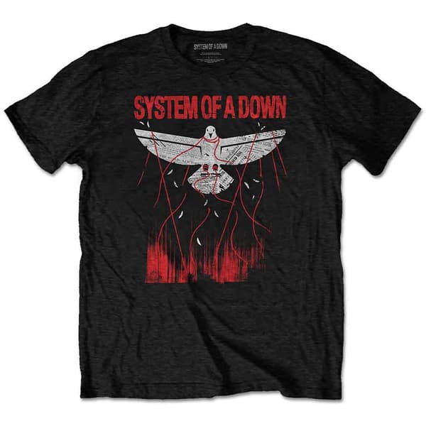 System Of A Down Dove Overcome T Shirt Black XXL