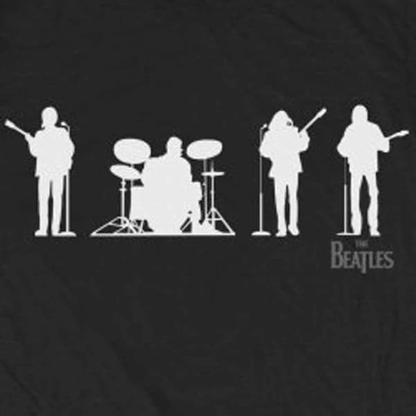 The Beatles Saville Row Line Up Silhouette T Shirt