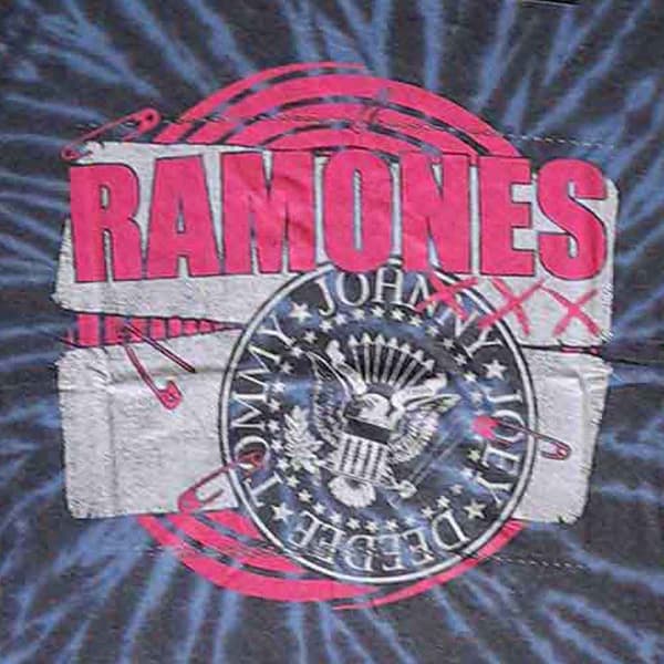 Ramones Crest Psych Band Logo Dip Dye T Shirt