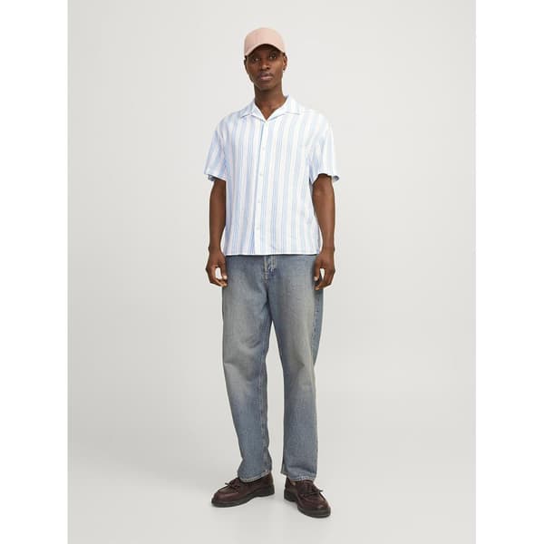 Jack & Jones Montana Kortærmet Skjorte Blå L Mand