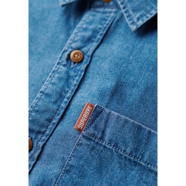 Superdry Vintage Loom Lyhythihainen Paita Sininen 2XL Mies