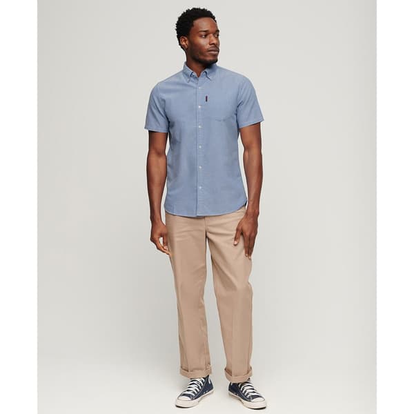 Superdry Vintage Oxford Lyhythihainen Paita Sininen S Mies