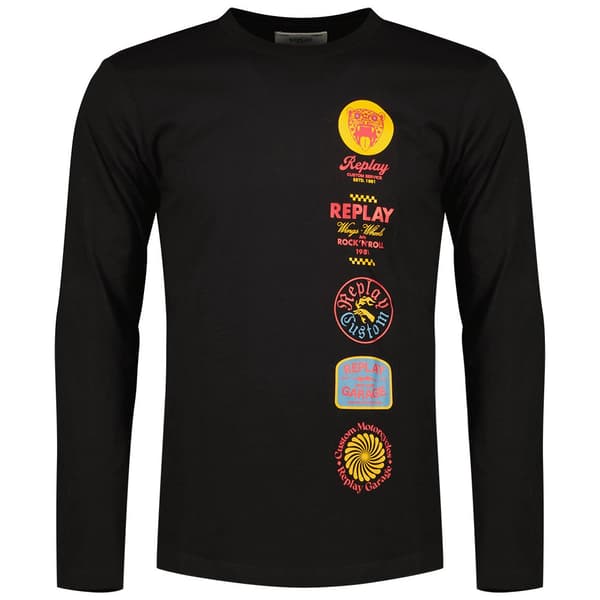 Replay M6989.000.2660 T-shirt Med Lång ärm Svart XL Man