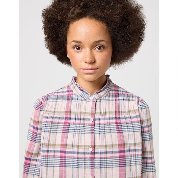 Wrangler 112350325 Pintuck Bluse Rosa XS Kvinde