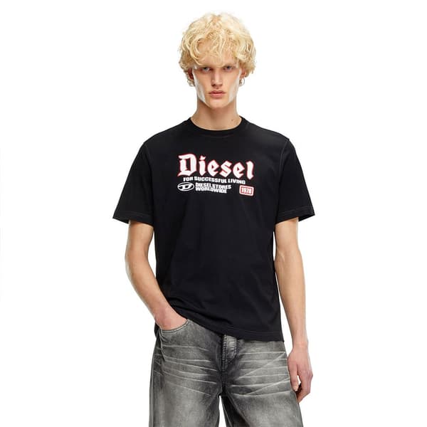 Diesel T Adjust K1 T-shirt Med Korte ærmer Sort 2XL Mand