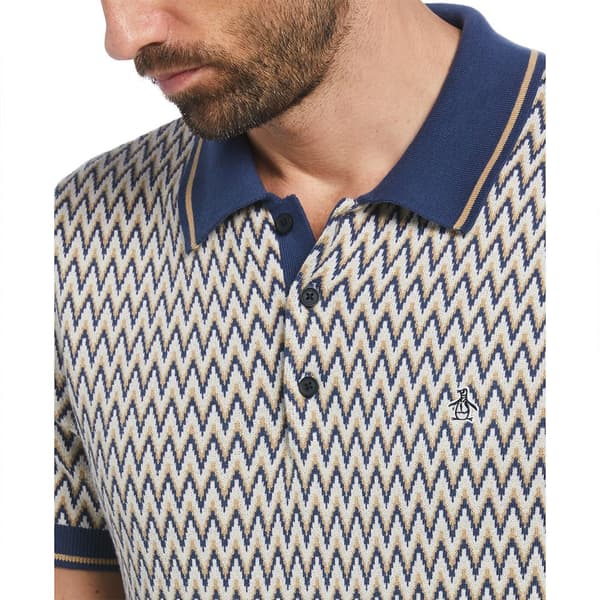 Original Penguin Ao Jacquard Kortärmad Polotröja Flerfärgad XL Man
